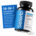 Selerb 18-IN-1 Magnesium Complex – 12 Active Forms of Magnesium with Vitamin B6, D3, K2, Zinc & Slippery Elm – Supports Sleep, Relaxation, Muscle Recovery & Overall Health – 90 Veggie Capsules